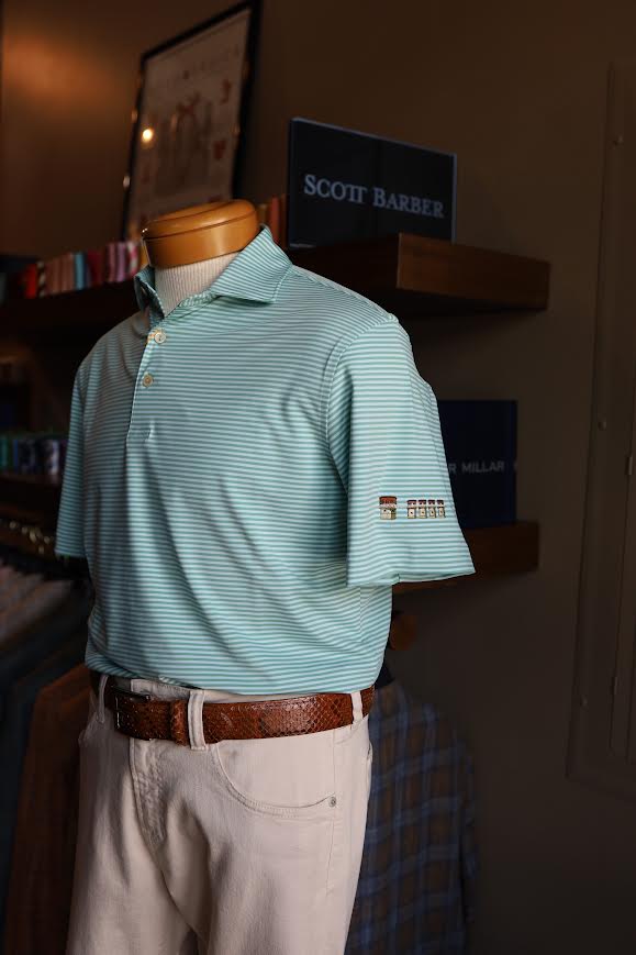 Peter Millar Hales Performance Jersey Polo Lake Murray Dam Towers: Fresh Mint