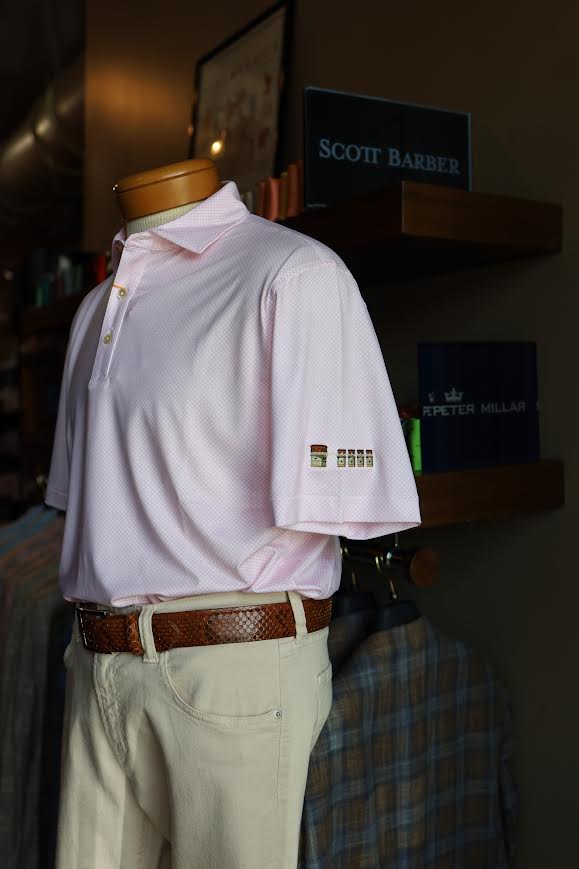Peter Millar Fulton Performance Jersey Polo Lake Murray Dam Towers: White