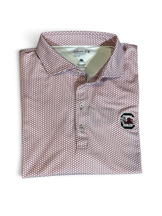 Johnnie-O University of South Carolina Hex Performance Jersey Polo: Maroon