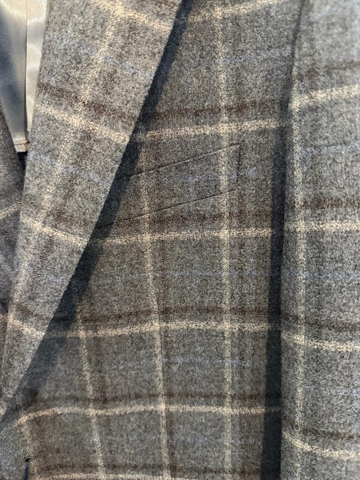 MaxDavoli by MaxMan Grey Windowpane Soft Coat