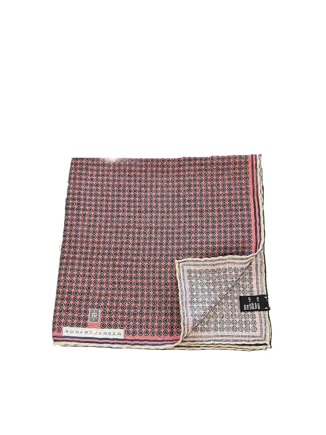 Robert Jensen Pocket Square: Pink/Blue Dots