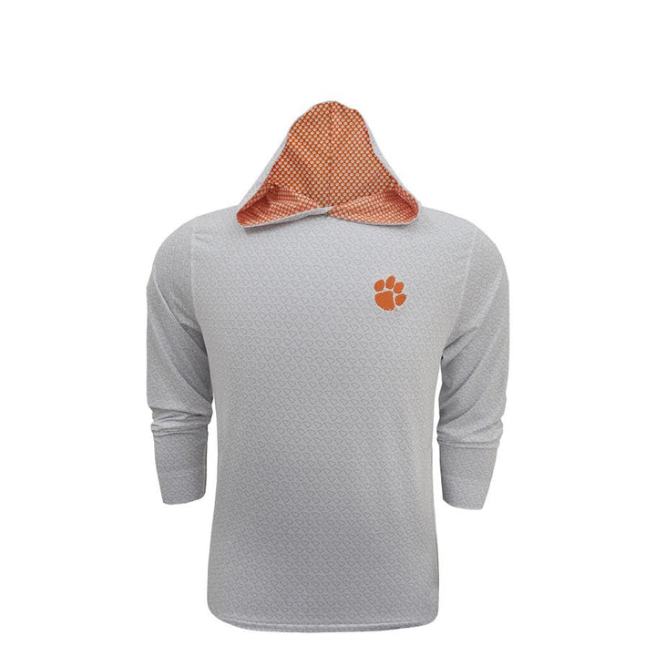 Horn Legend Clemson Unversity State of South Carolina Printed Performance Hoodie: Grey