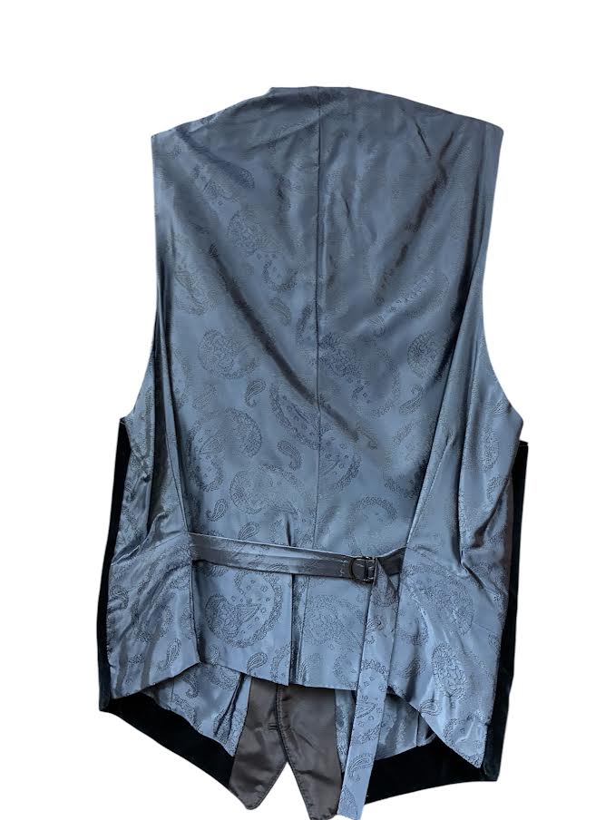 Craig Reagin Navy Velvet Tuxedo Vest: Notch Lapel