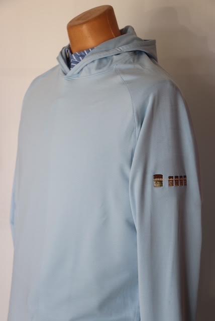 Peter Millar Pine Performance Hoodie "Lake Murray Dam Towers": Sky