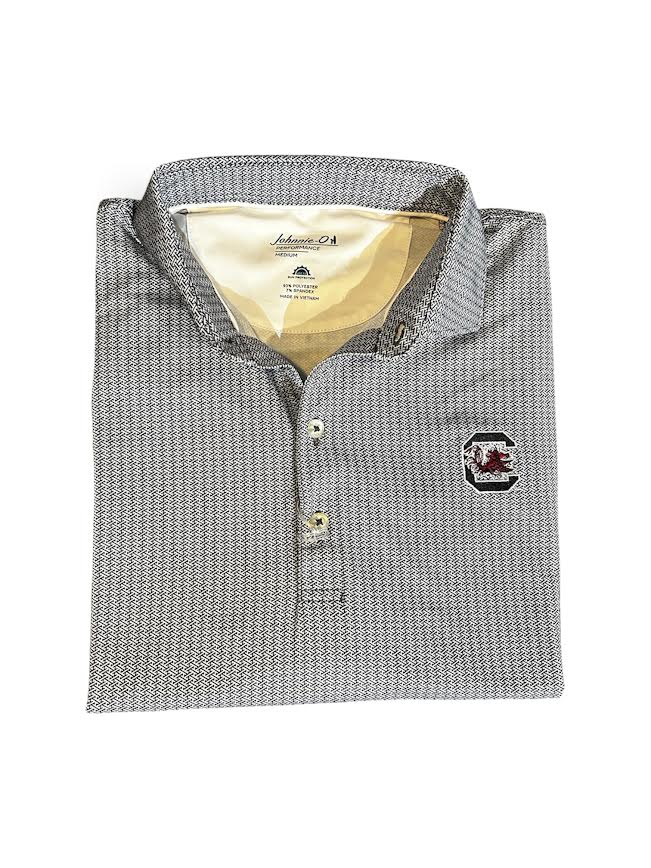 Johnnie-O University of South Carolina Crosslink Performance Jersey Polo: Black