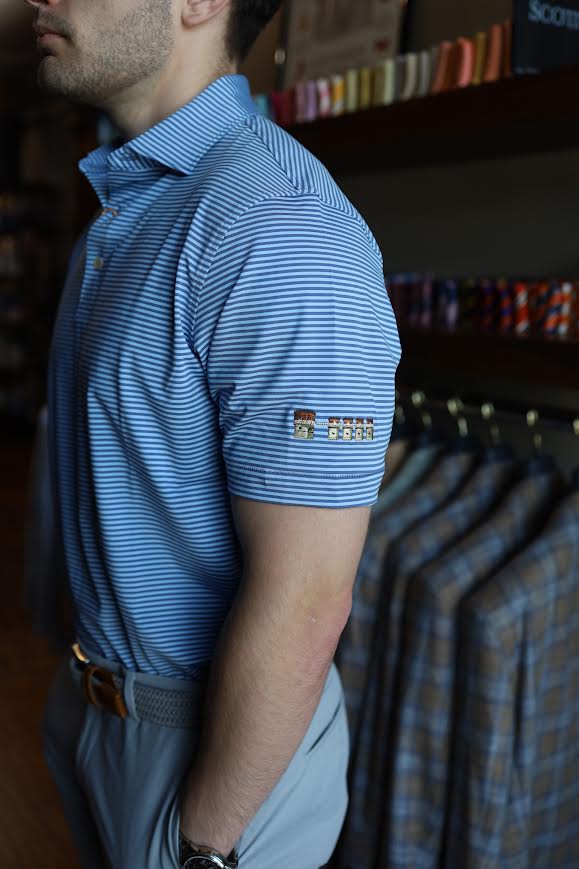 Peter Millar Hales Performance Jersey Polo Lake Murray Dam Towers: Bali Blue