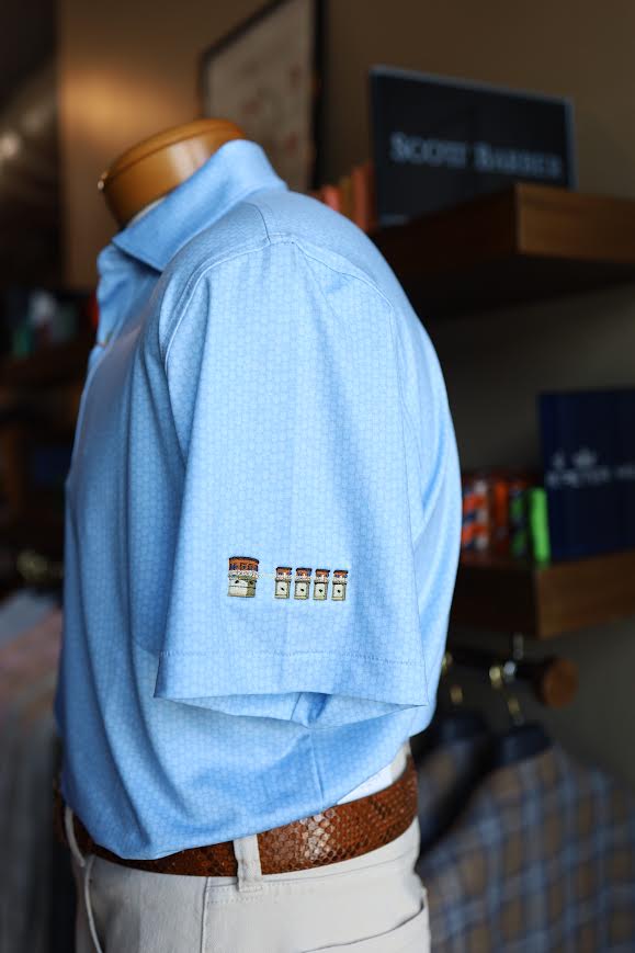 Peter Millar 25th Anniversary Performance Jersey Polo Lake Murray Dam Towers: Cottage Blue