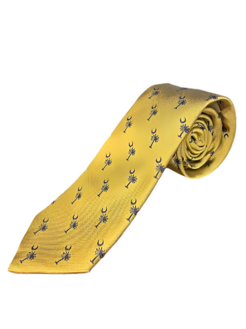 Craig Reagin Palmetto Woven Tie: Yellow