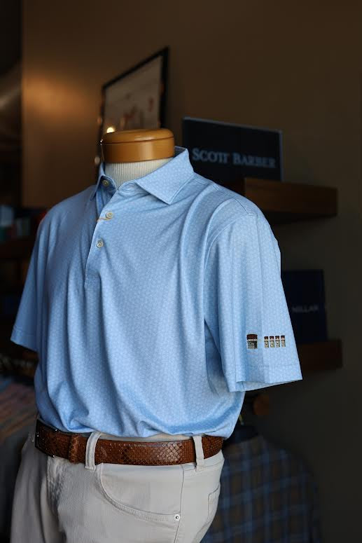 Peter Millar Nautilus Performance Jersey Polo Lake Murray Dam Towers: Stream Blue