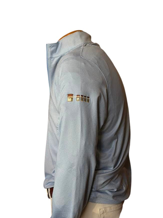 Peter Millar Perth Basketweave Performance Quarter-Zip Lake Murray Dam Towers: Lakeside