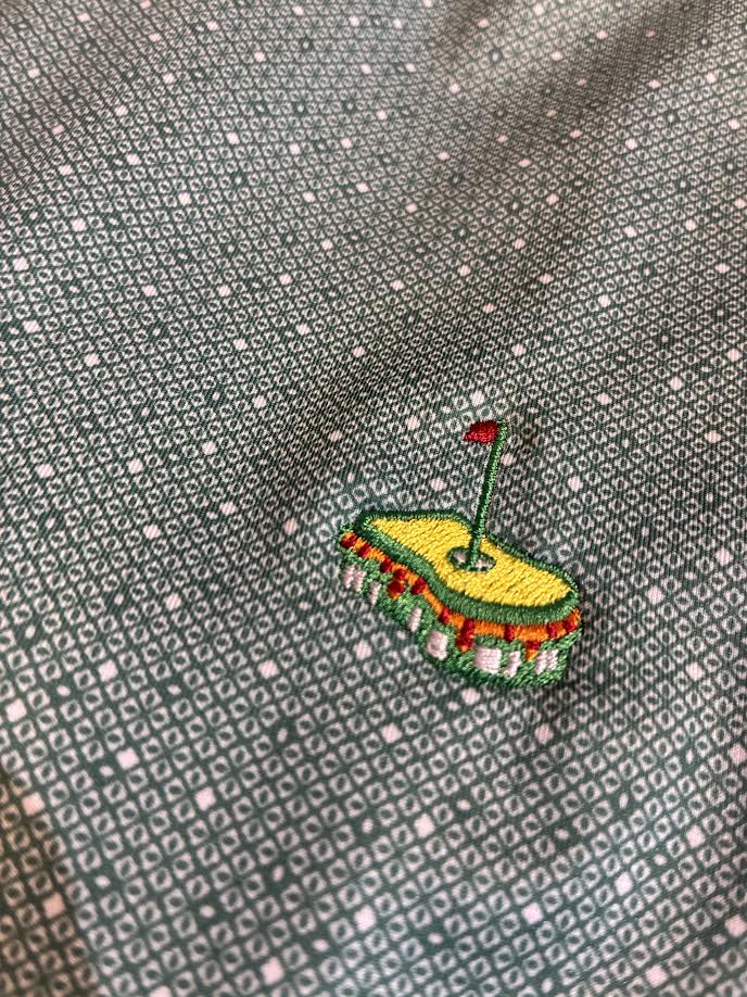 Peter Millar Dashwood Performance Jersey Polo with Pimento Cheese: Snow Pea