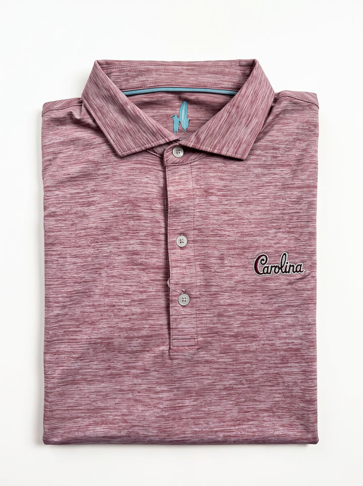Johnnie-O University of South Carolina "Carolina Script" Featherweight Huronn Polo: Garnet