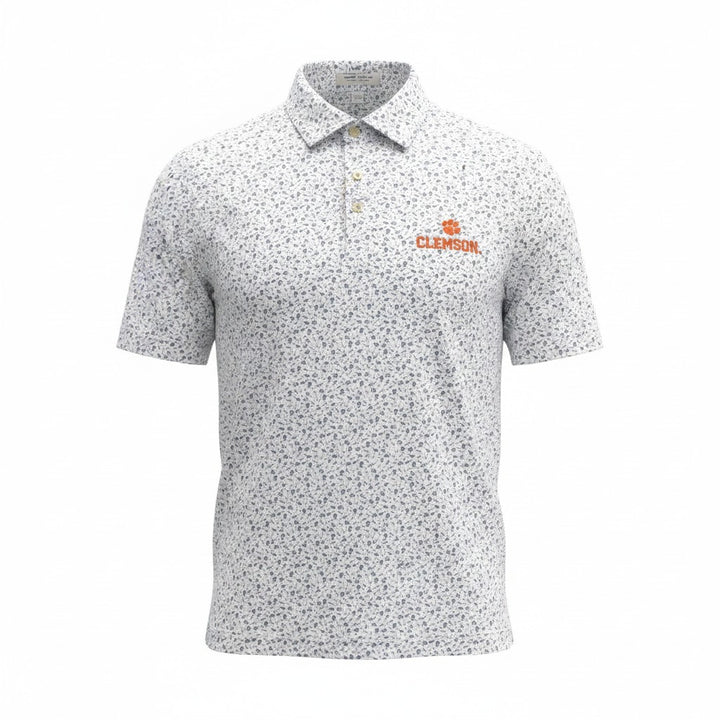 Peter Millar Clemson Text Kickoff Performance Jersey Polo: Blue Frost