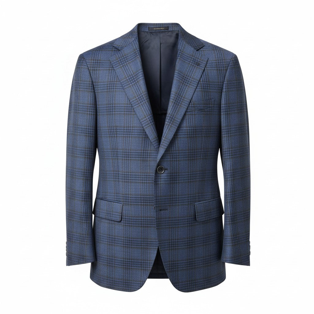 Peter Millar Harrison Hyperlight Sport Coat: Blue Plaid