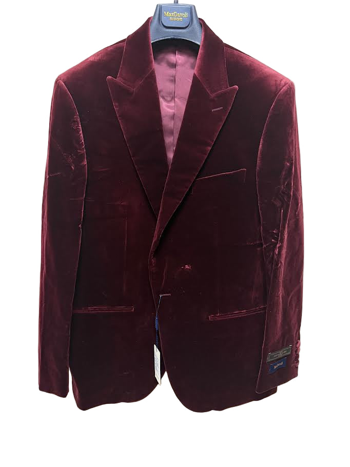 Maxdavoli by Maxman Pontoglio 1883 Peak Lapel Tuxedo Jacket: Bordeaux