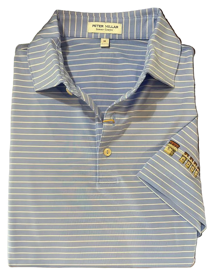 Peter Millar Oaks Performance Jersey Polo Lake Murray Dam Towers: Estate Blue