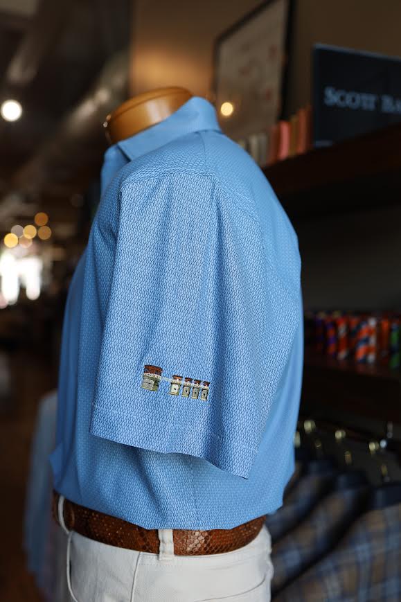 Peter Millar Currituck Performance Mesh Polo Lake Murray Dam Towers: Cottage Blue
