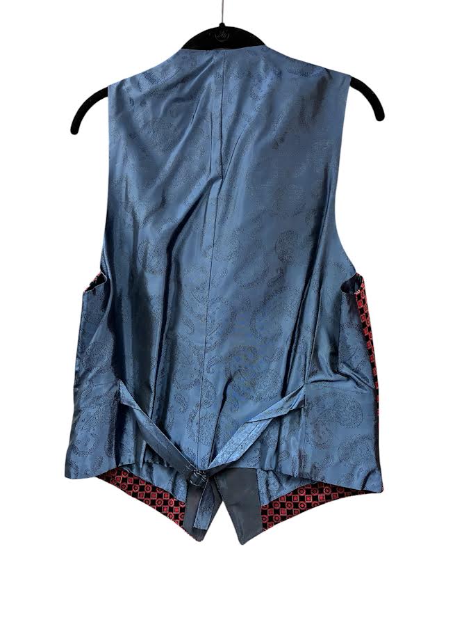 Craig Reagin Geometric Velvet Tuxedo Vest: Notch Lapel