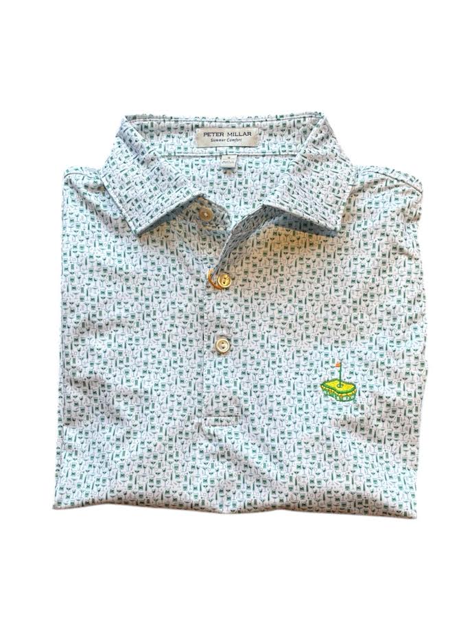 Peter Millar Cheers Performance Jersey Polo with Pimento Cheese: White