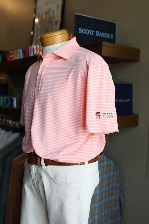 Peter Millar Merion Performance Jersey Polo Lake Murray Dam Towers: Summer Apricot