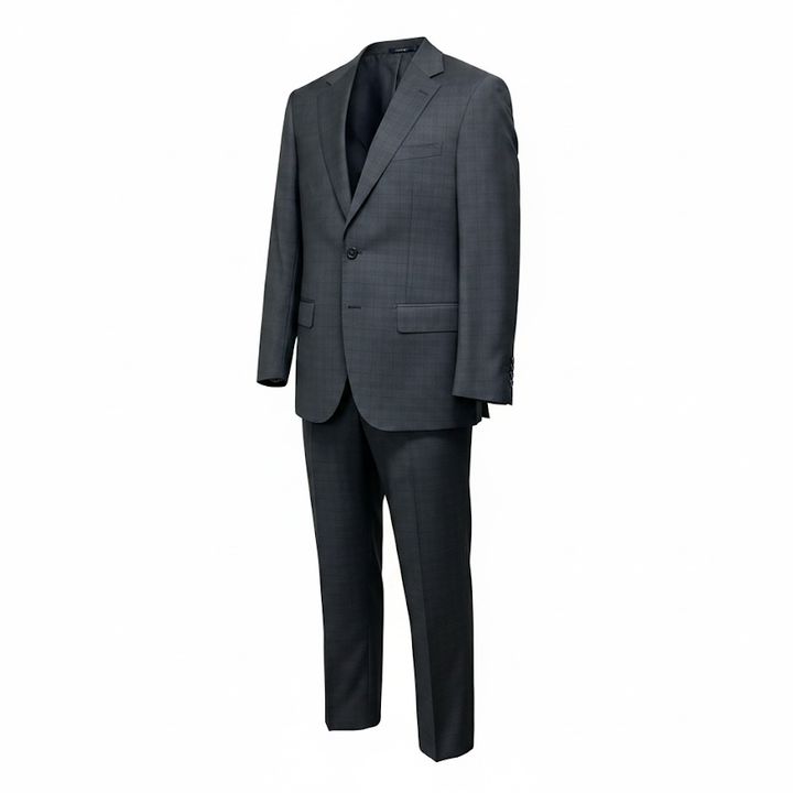 MaxDavoli by MaxMan Black Plaid Suit