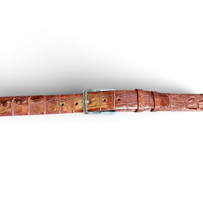 Craig Reagin Genuine Hornback Crocodile Belt: Brown