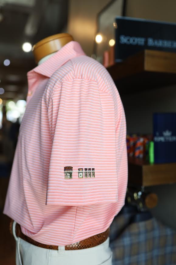 Peter Millar Merion Performance Jersey Polo Lake Murray Dam Towers: Summer Apricot