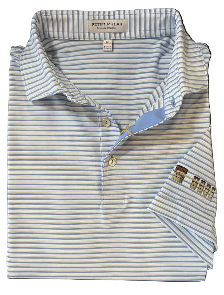 Peter Millar Brooks Performance Jersey Polo Lake Murray Dam Towers: Estate Blue