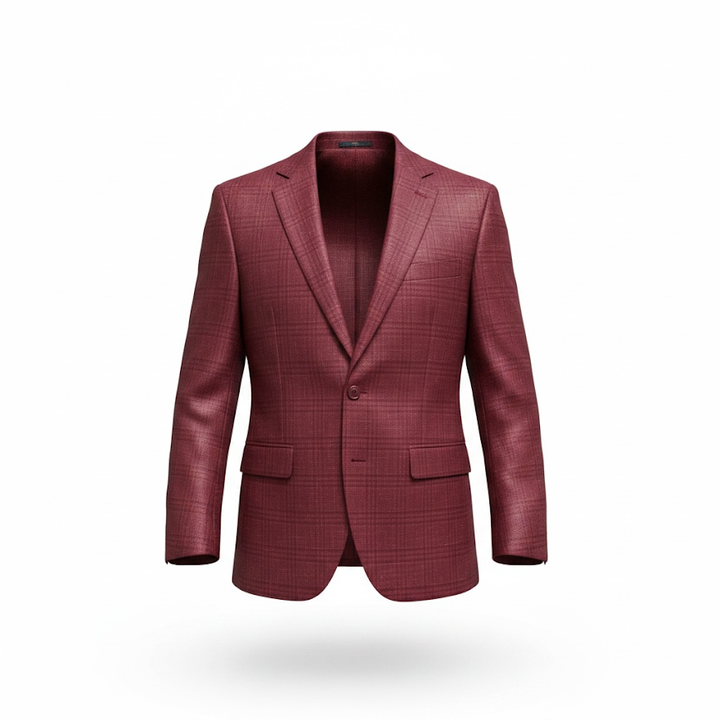 Maxdavoli by Maxman Reda Soft Coat: Red Plaid