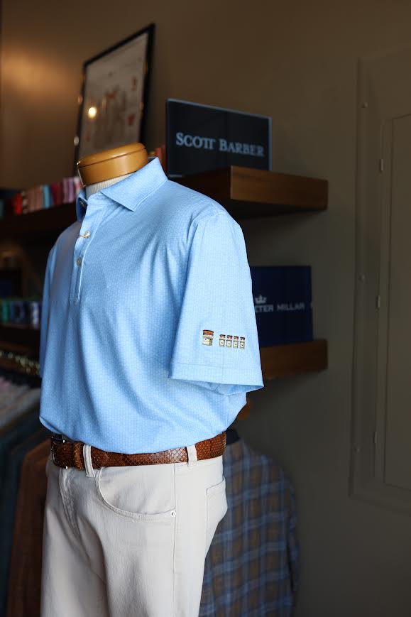 Peter Millar 25th Anniversary Performance Jersey Polo Lake Murray Dam Towers: Cottage Blue