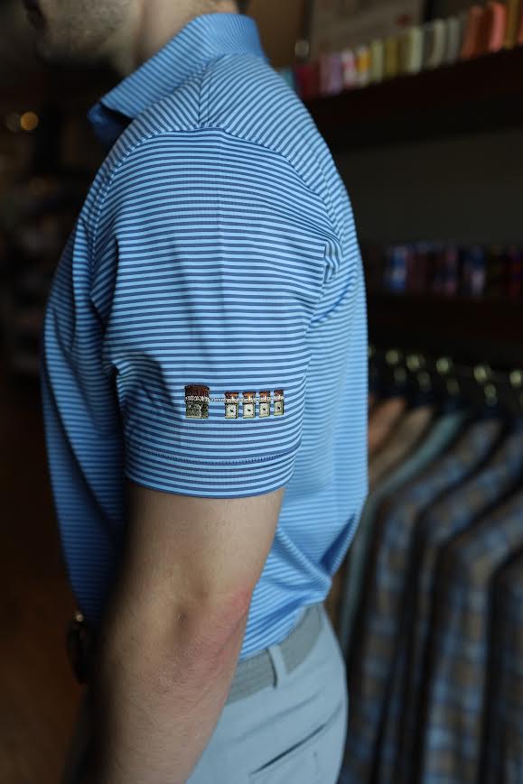 Peter Millar Hales Performance Jersey Polo Lake Murray Dam Towers: Bali Blue