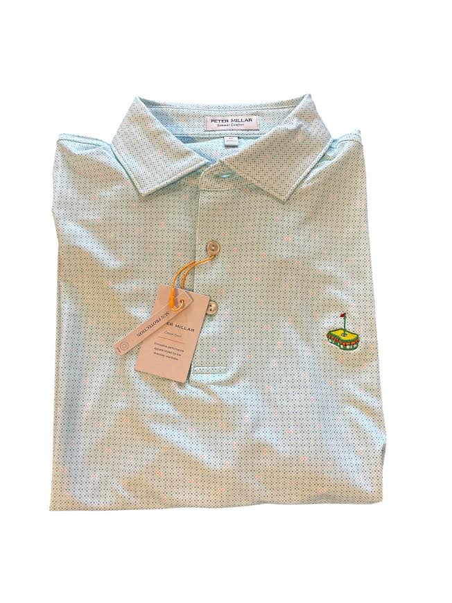 Peter Millar Ashgrove Performance Jersey Polo with Pimento Cheese: Clearwater