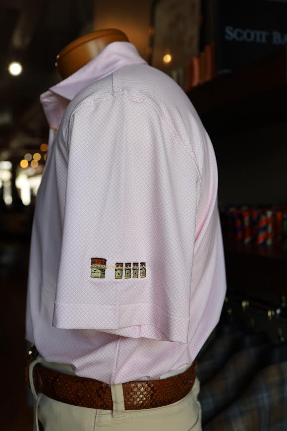 Peter Millar Fulton Performance Jersey Polo Lake Murray Dam Towers: White