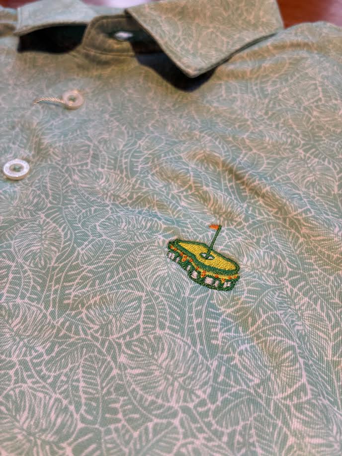Southern Tide Driver Beach Palms Printed Polo with Pimento Cheese: Garden Grove