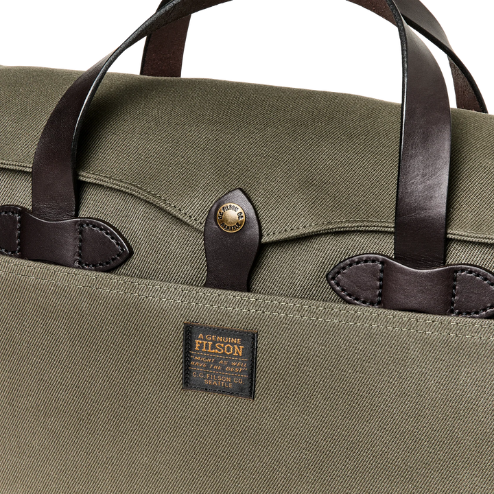 Filson Rugged Twill Original Briefcase: Otter Green