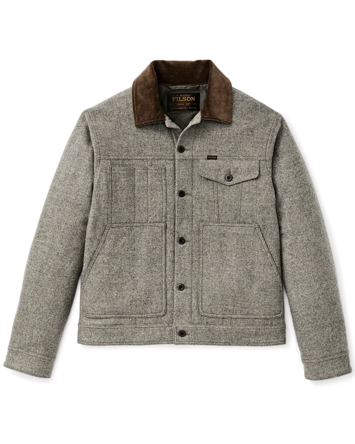 Filson Spokane Insulated Short Cruiser Jacket: Vintage Heather Gray