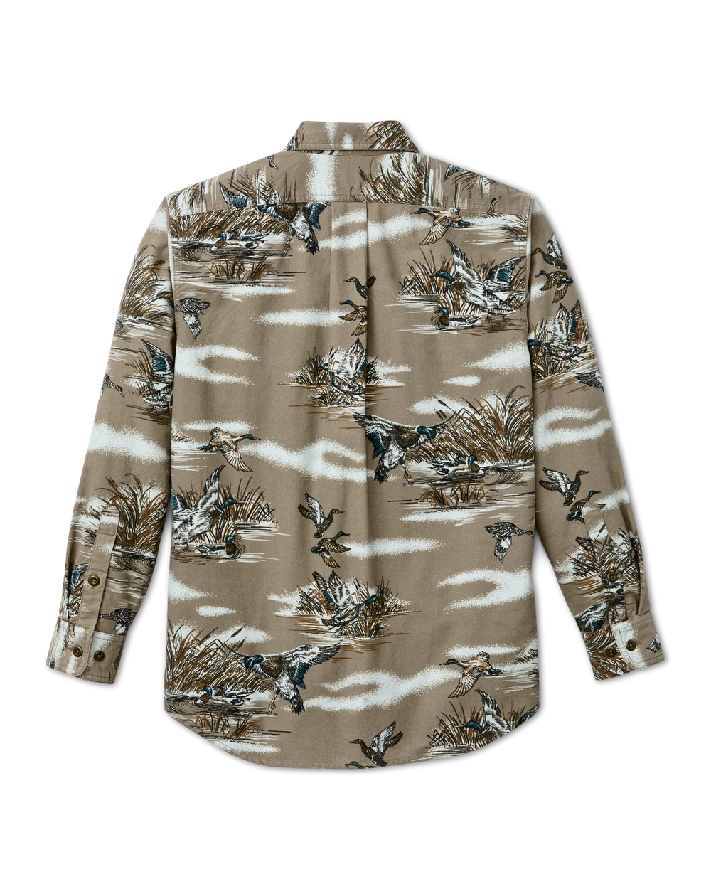 Filson Field Flannel Shirt: Marsh Olive Print
