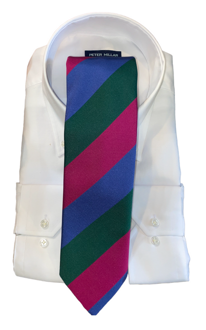 Seaward & Stearn Green/Blue/Fuchsia Wide Stripe