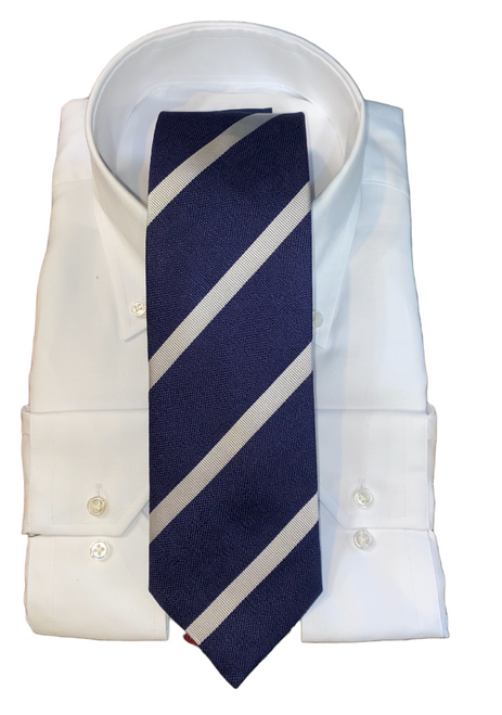 Seaward & Stearn Navy w/ Silver Wide Stripe