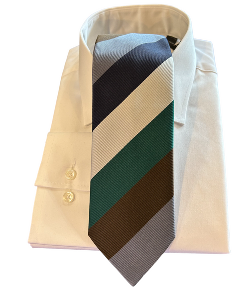 Seaward and Stearn Navy/Green/Brown Stripe Tie