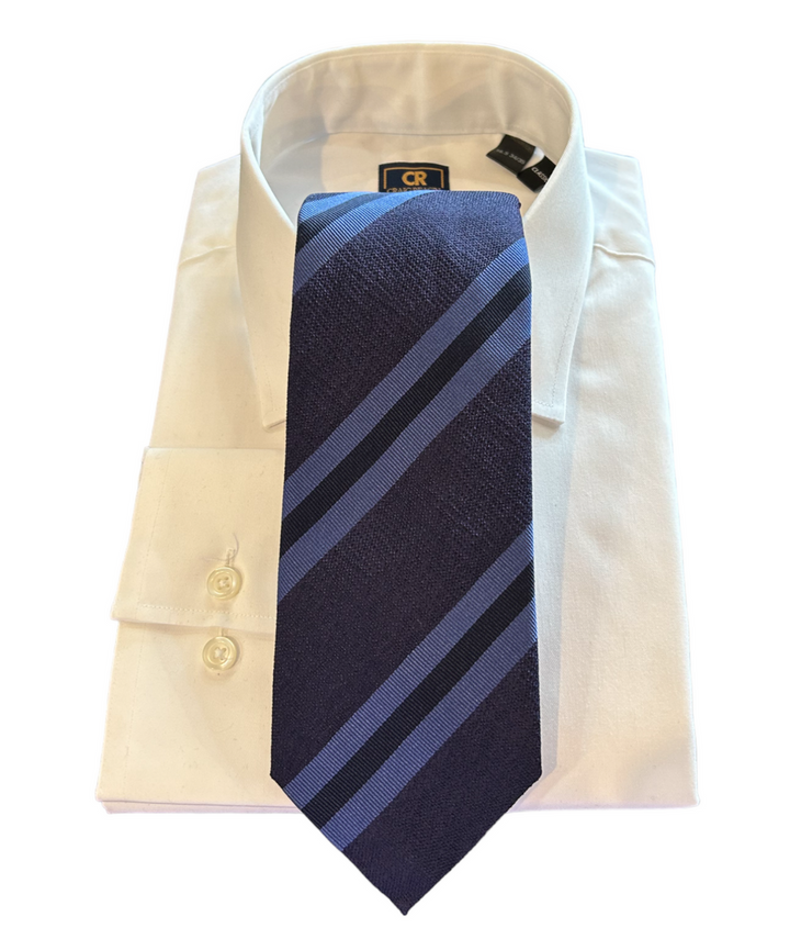 Seaward and Stearn Navy/Blue Stripe Tie