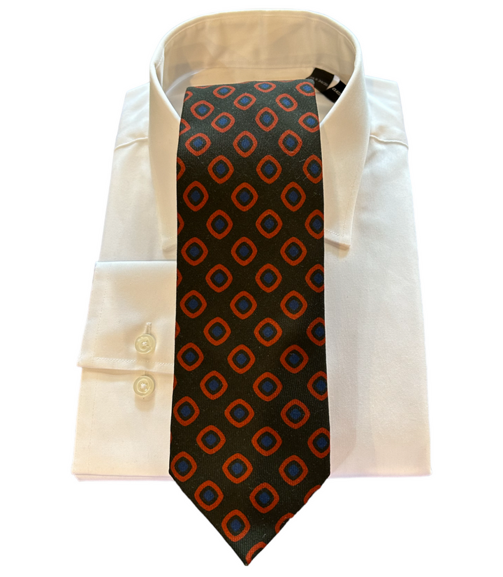 Seaward and Stearn Black/Red/Blue Geo Tie