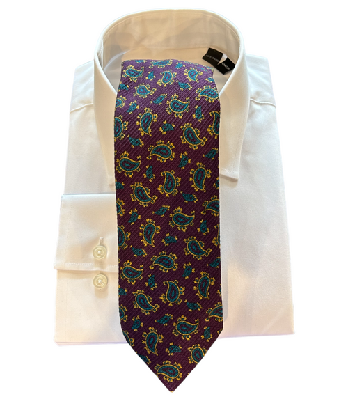 Seaward and Stearn Purple/Blue Paisley Tie