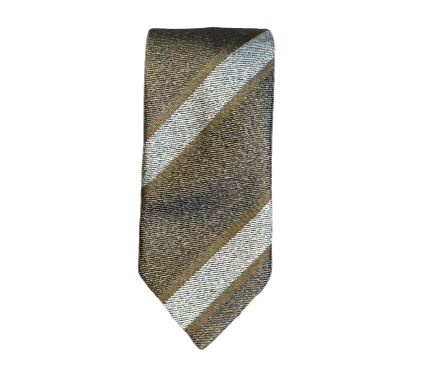 Seaward and Stearn Textured Stripe Tie: Brown