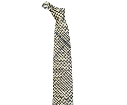 Seaward and Stearn Exploded Glen Plaid Tie: Navy