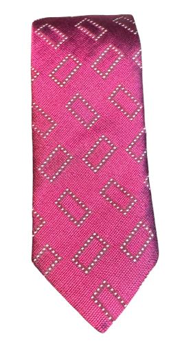 Seaward and Stearn Geometric Rectangles Tie: Magenta