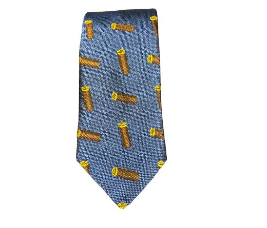 Seaward and Stearn Shotgun Shells Tie: Teal