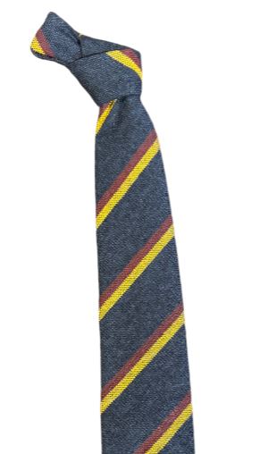 Seaward and Stearn Stripe Tie: Mustard/Red