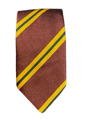 Seaward and Stearn Diagonal Stripe Tie: Crimson/Gold