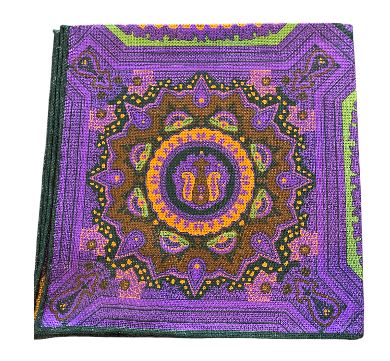 Seaward and Stearn Reversible Medallions Pocket Square: Purple/Green/Brown